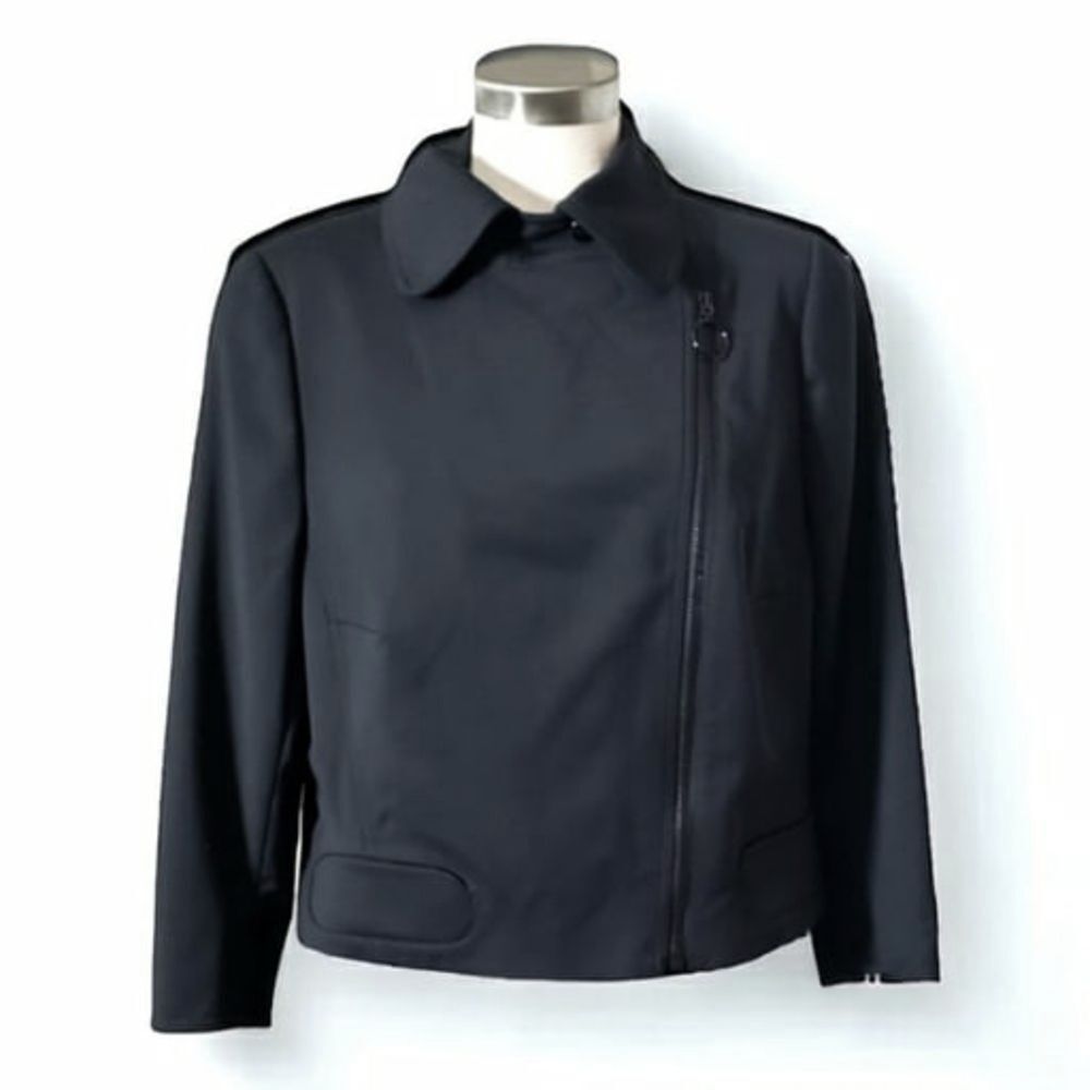 Akris Punto Office Siren Quiet Luxury Black Moto Jacket
